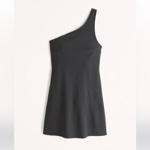 Abercrombie & Fitch One-Shoulder Black Mini Dress skirt